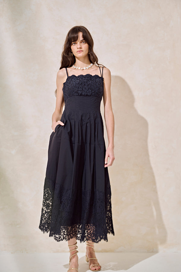 Sicilia Lace Dress-Midnight- – Estella.K