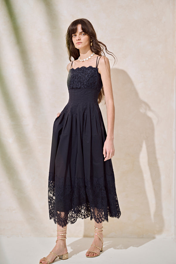 Sicilia Lace Dress-Midnight- – Estella.K