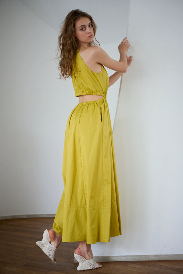 Florence Dress -Lime.yel-