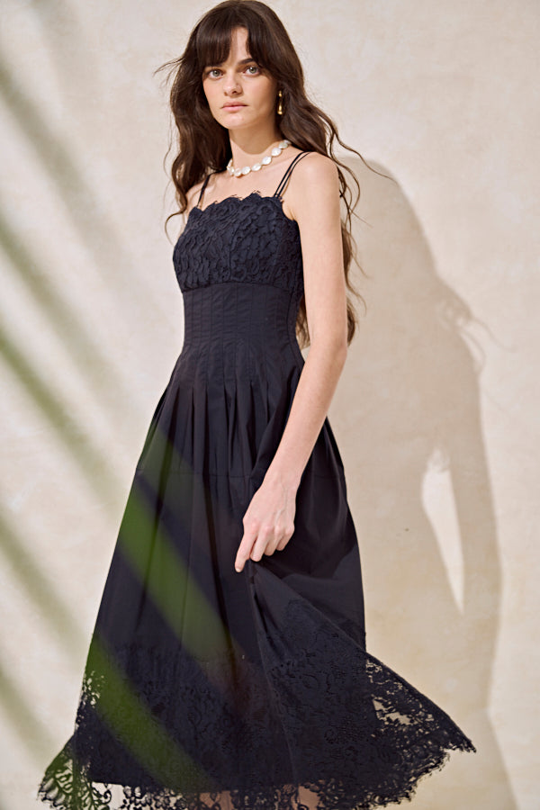 Sicilia Lace Dress-Midnight- – Estella.K