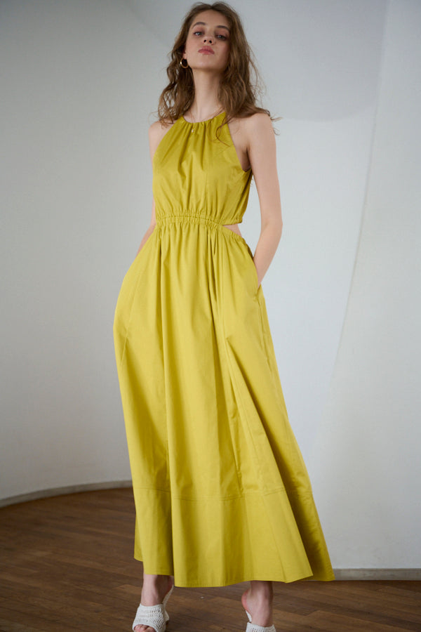 Florence Dress -Lime.yel-