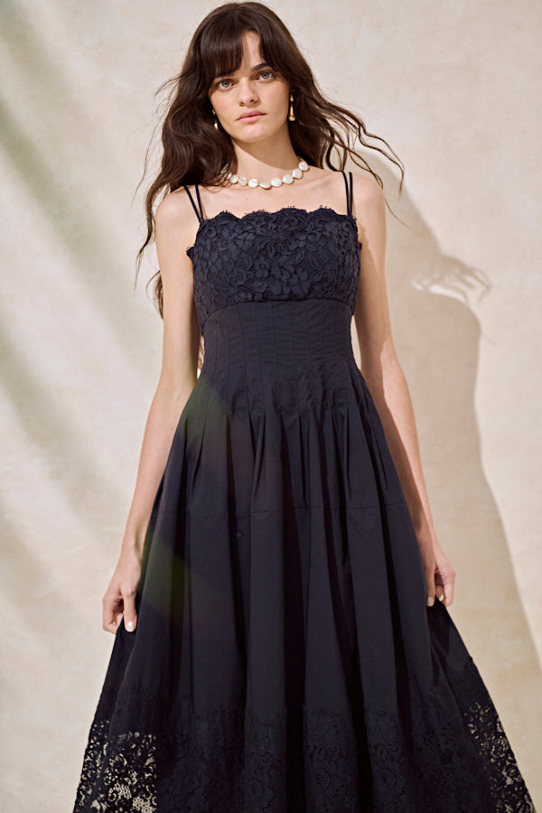 Pre-order Sicilia Lace Dress-Midnight- – Estella.K