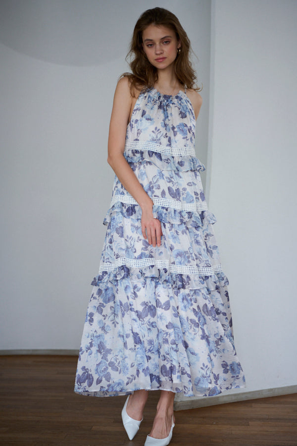 Julian Floral Dress -BLU-