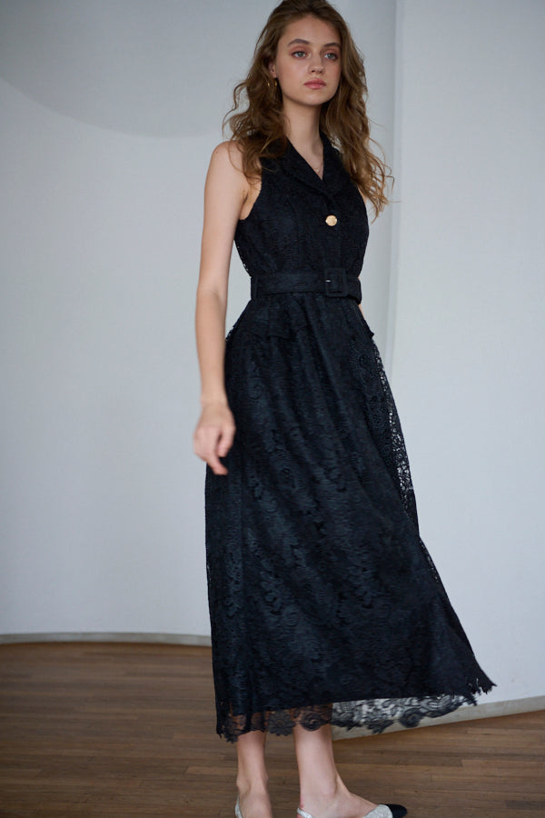 Josephina Lace Dress -BLK-