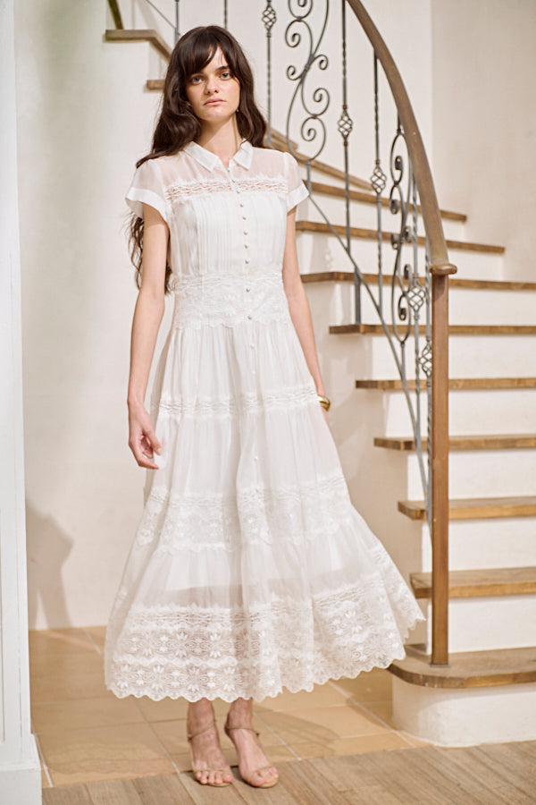 Tuscany Lace Dress -White- – Estella.K