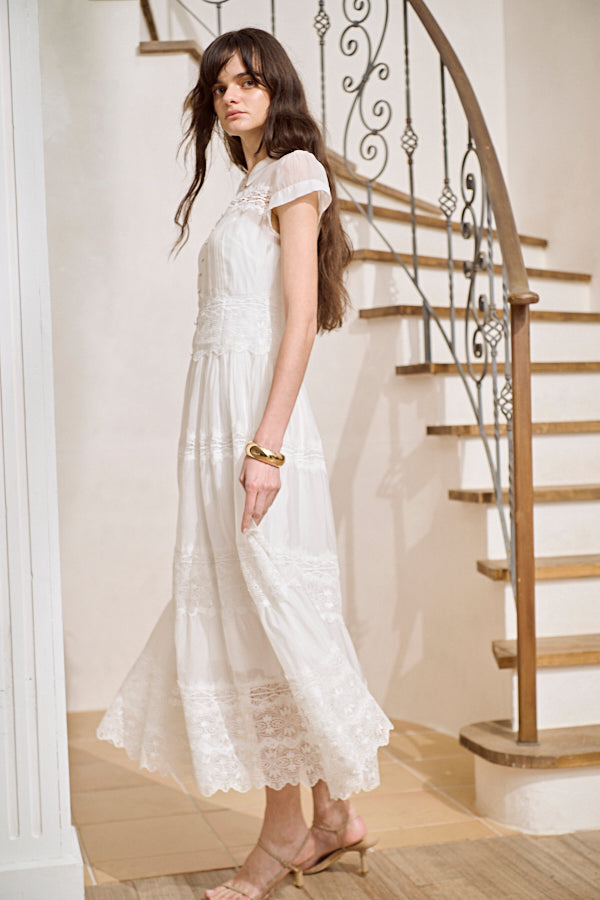 Tuscany Lace Dress -White- – Estella.K