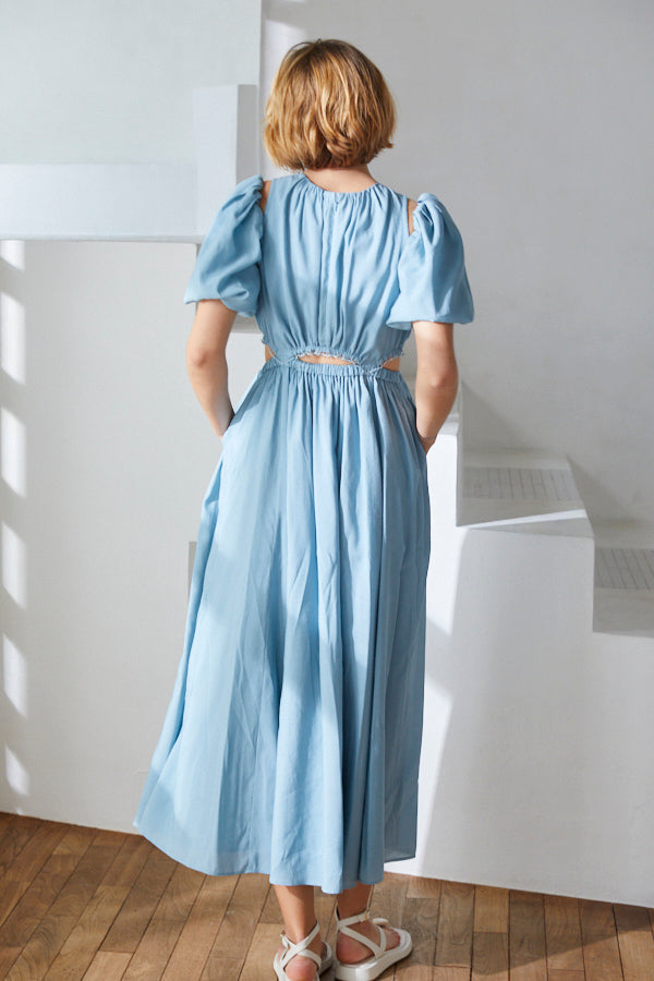 Rosie Cutout Long Dress <br> -SAX-