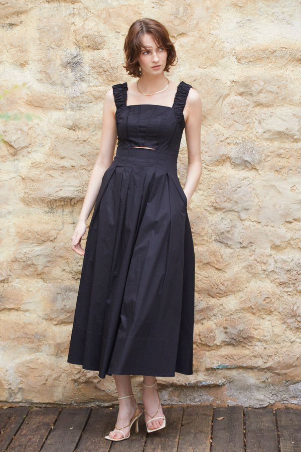 On The Rise Long Dress<br> -BLK-