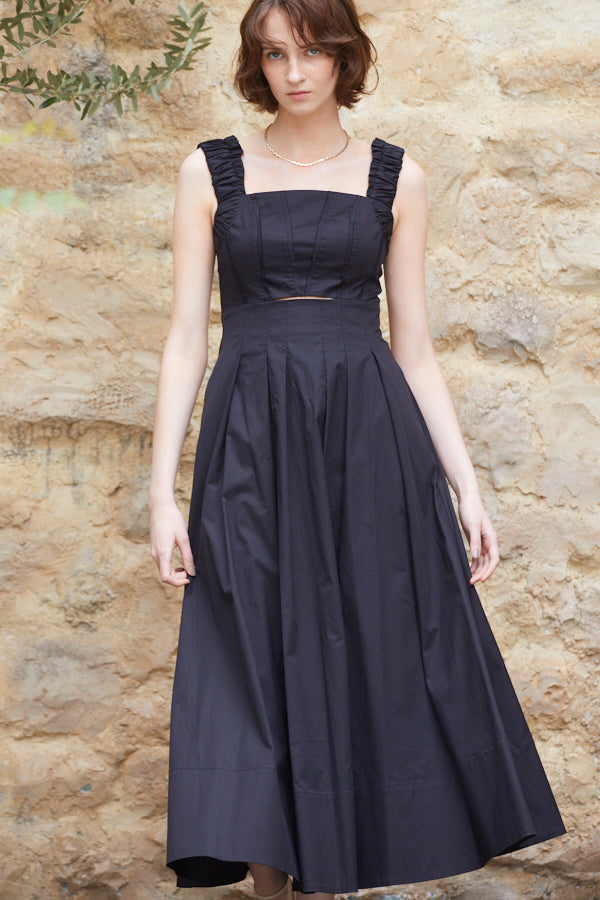 On The Rise Long Dress<br> -BLK-