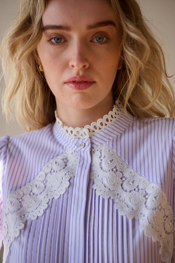 Bibi Lace-trimmed Blouse -L.PUR.st-