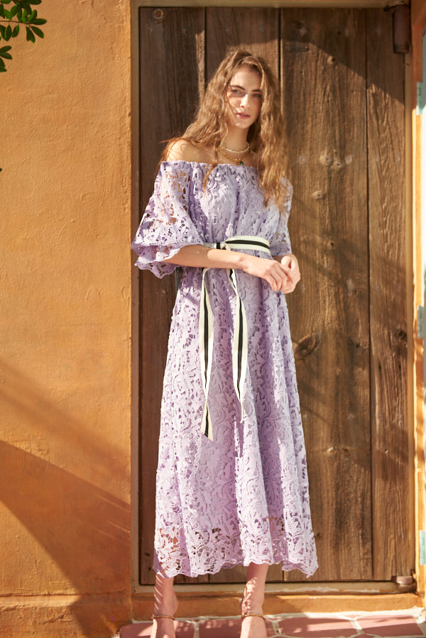 Sunset Lace Dress <br> -LAV-