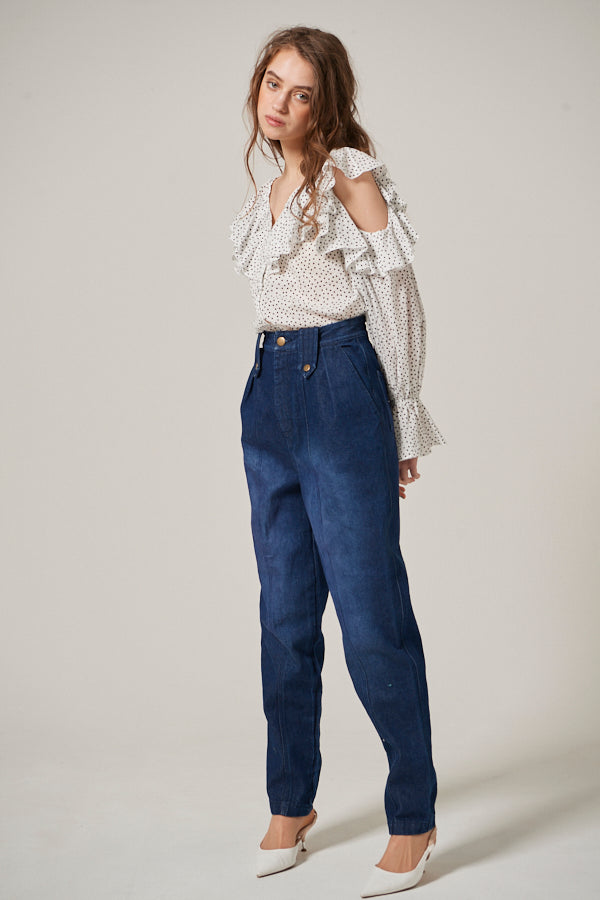 Viola High Waisted Jeans <br> -NVY-