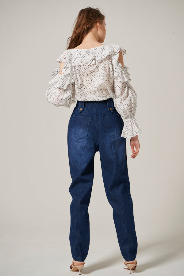 Viola High Waisted Jeans <br> -NVY-