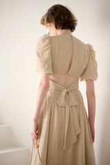 POLKA DOT CLUB チェック柄ドレス Harper Polka-dot Dress -IVO dot- – Estella.K