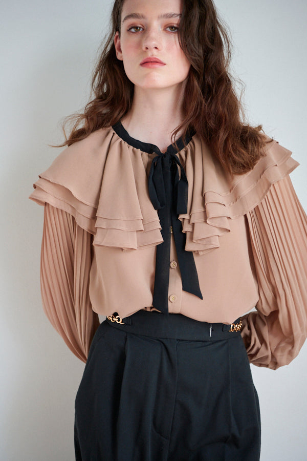 Queenie Bow Ruffled Blouse -MOC-