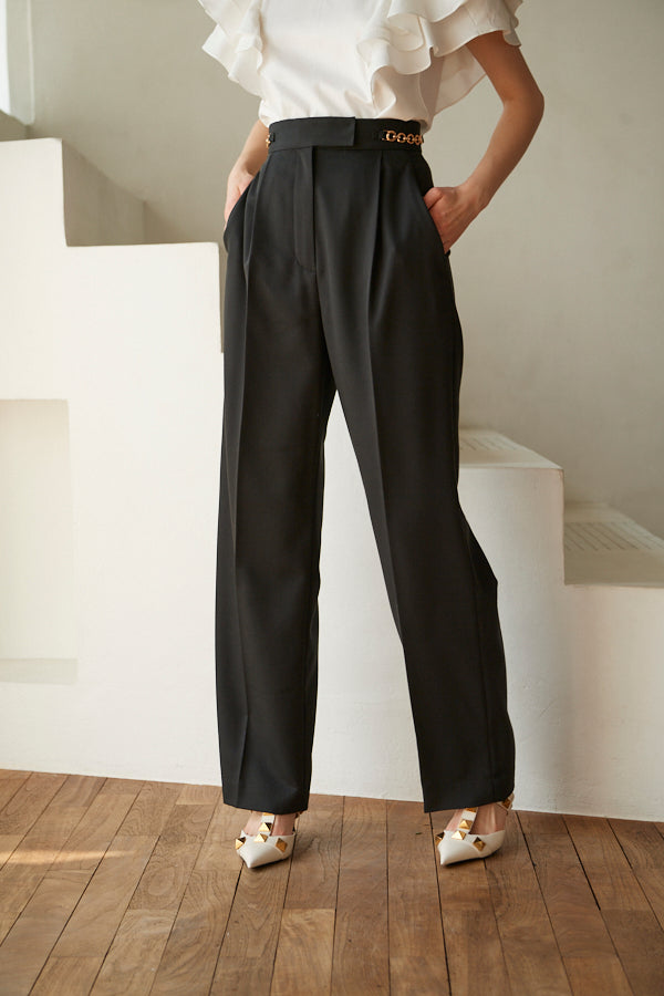 Ciara High Waist Pants <br> -BLK-