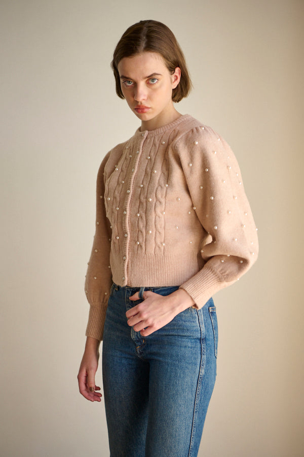 Violetta Pearl Cardigan <br>  -L.BEG-