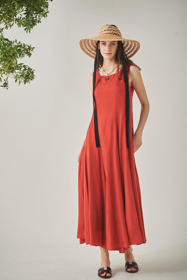 Alona Sun Long Dress -RED-
