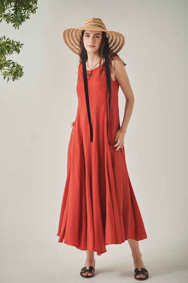 Alona Sun Long Dress  <br>-RED-
