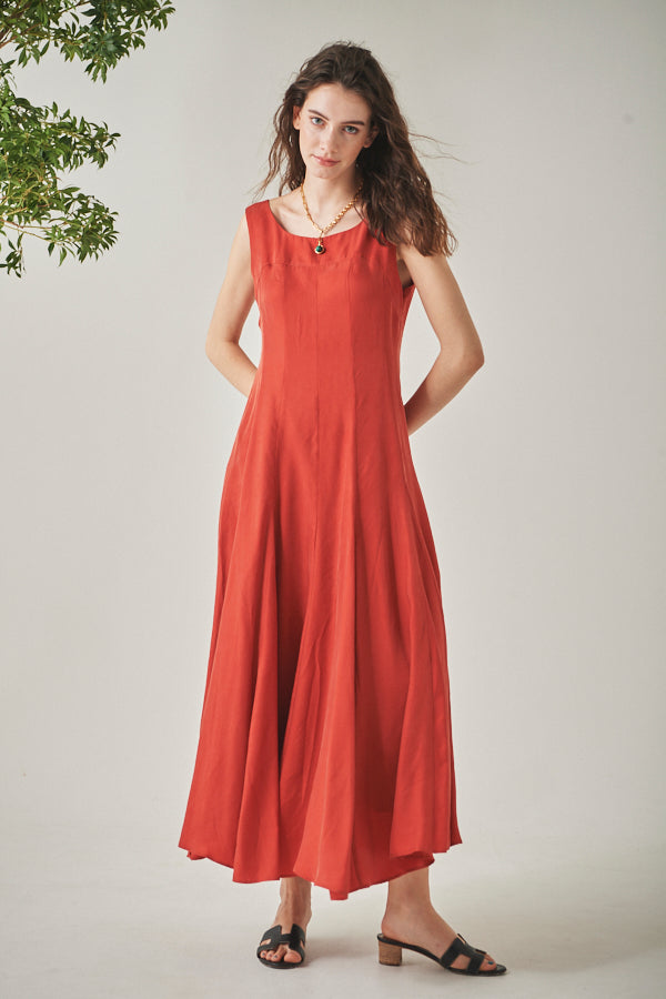 Alona Sun Long Dress , -RED-
