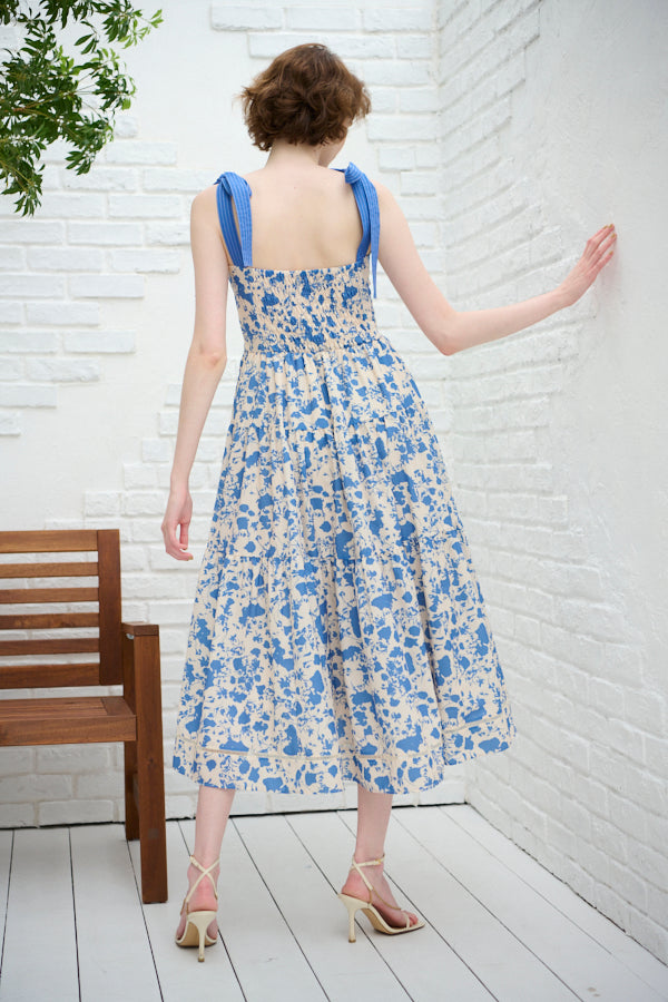 Sandra Floral-print long dress , -IVO x blu.pt-