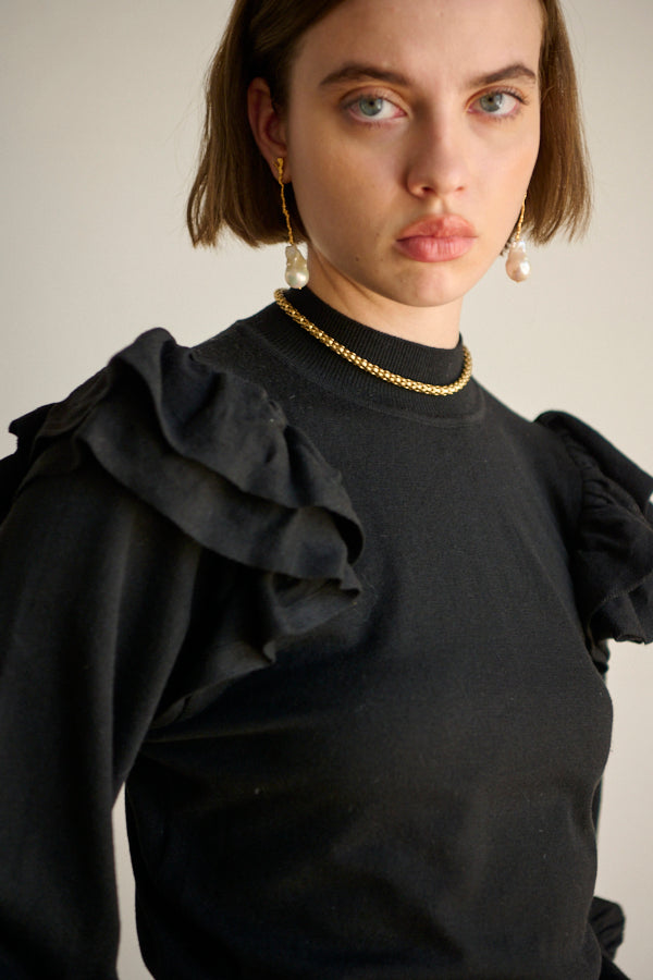 Grace Knit Pullover <br>  -BLK-