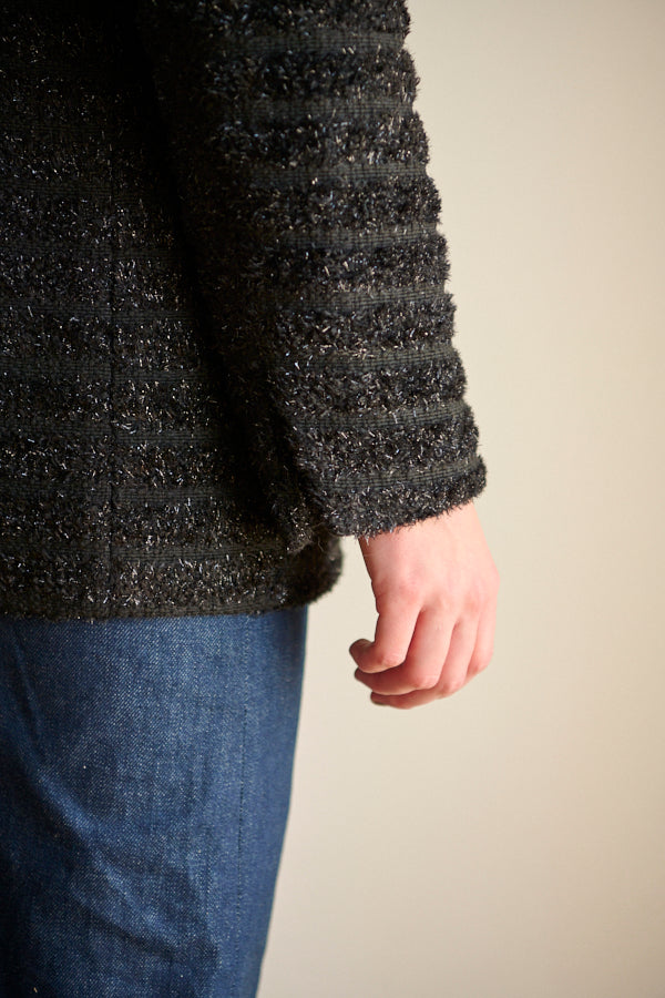 Giselle Tweed Coat <br> -BLK-