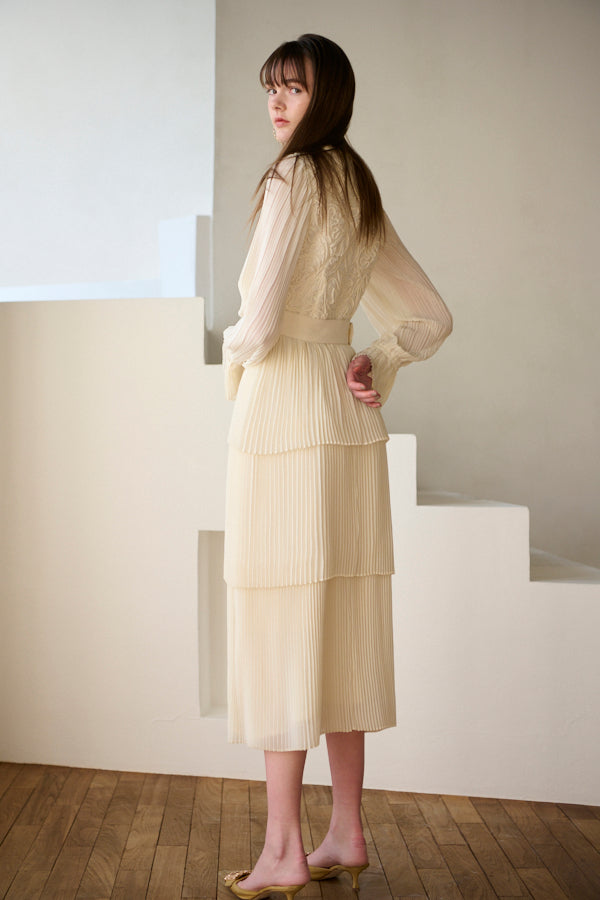 Annina Pleated Dress <br> -ECU-