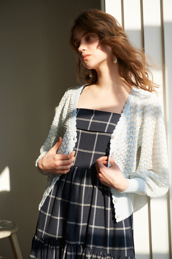 Gabriela Stripped Cardigan <br>  -SAX border-