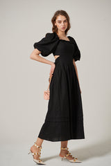 Estella .k スカラップロングワンピース Estella.K ワンピース Sweetheart Linen Long Dress スカラップ